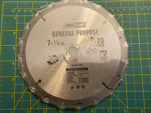 NEW Tool Shop 7-1/4" General Purpose/framing Saw Blade w/ 24 C2 carbide teeth