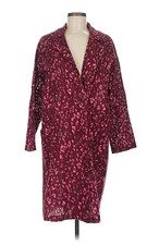 NWT Johnny Was Zaragoza Linen Eyelet Boho Red Pink Duster Trench Jacket- Size M