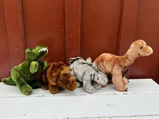 Vintage R. Dakin Dinosaur Plus Lot Of 4 -Dinosaur Plush 3-1980/ 1-1975 