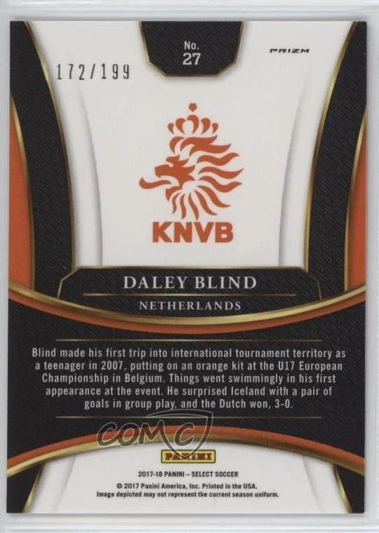 2017-18 Panini Select Terrace Maroon Prizm /199 Daley Blind #27 - Image 2 of 2