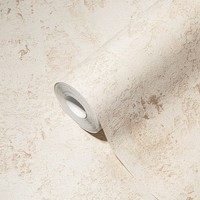 Beige Tapete Mit Rustikalem Strukturdesign In Putzoptik