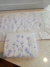 Bucilla Stamped Embroidery Tall Flowers 65474 Set of 3 Pillowcases READ