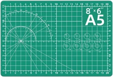 Self Healing Cutting Mat A5 8x6 Inch Double Sided Rotary Craft Mat for Sewing