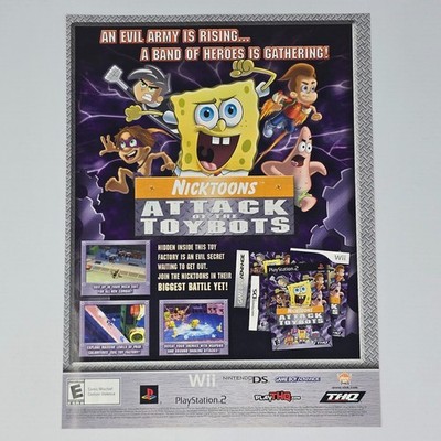 Nicktoons Attack Of The Toybots PS2 Wii NDS Gathering Print Ad/Poster