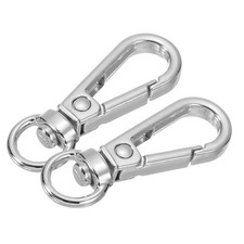 10 Pcs 3/8" Silver Swivel Lobster Clasps DIY CRAFT Push Gate Snap Hook Bag Clips
