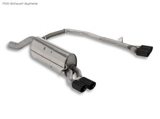  Duplex Sportauspuff Seat Ibiza 6F 1.0l TSI für Rieger je 2x76mm schwarz