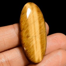 100 Natural Tiger Eye Oval Shape Cabochon Loose Gemstone 38 Ct 40X18X5mm UG-986