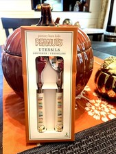 Pottery Barn snoopy peanuts disney Thanksgiving Utensil SET Holiday kid 