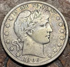 1906-D 50C Barber Half Dollar USA 🇺🇸 Historic Silver Coin 🪙