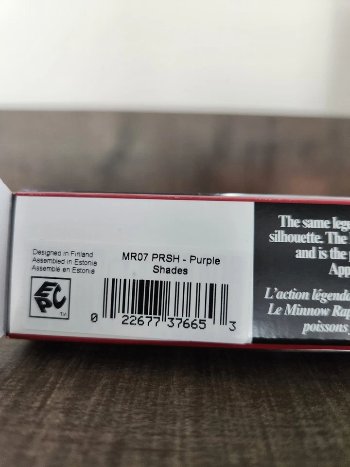 Tonos morados Rapala Minnow Rap MR07 PRSH (raros) Foto 3 de 3