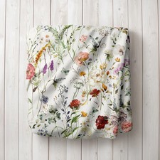 Watercolor Wildflower Blanket Soft Plush Floral Nature Cozy