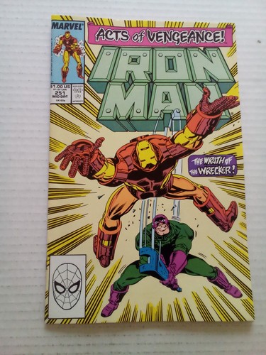 Iron Man #251 (1989) Wrecker APP! Herb Trimpe Cover! Excellent Condition!