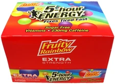 5 Hour Energy Fruity Rainbow Flavor Extra Strength 12 Ct Box 1.93 Oz Sugar Free