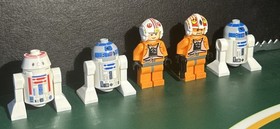 LEGO Star Wars Minifigure Lot sw0372 sw0373 sw0217 x2 Luke Pilot 9493