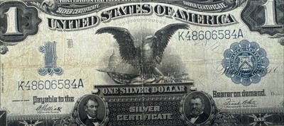 $1 1899 Black Eagle Silver Certificate   Elliot|White 
