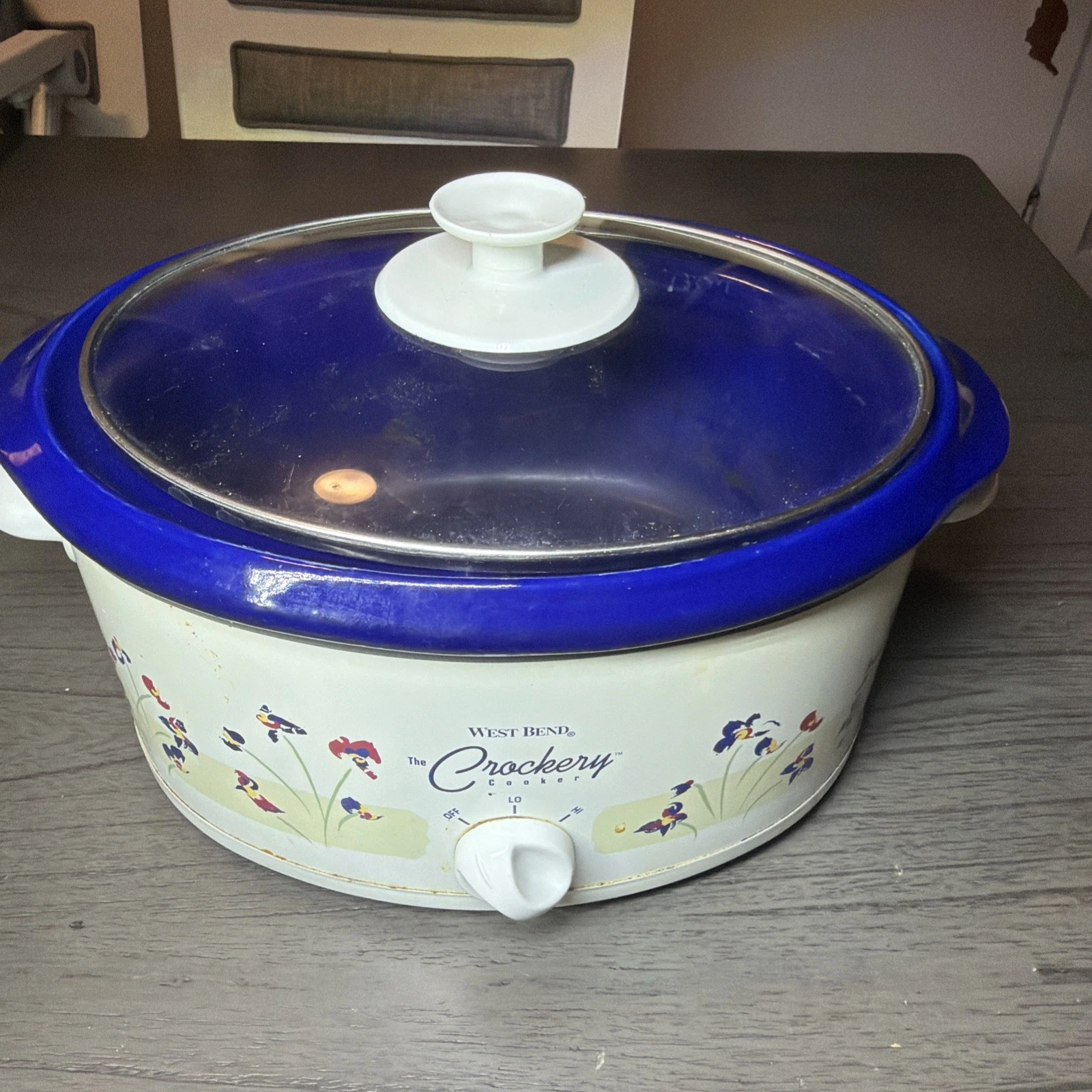 Vintage West Bend Blue Crock-Pot 3 Quart Slow Cooker 84293