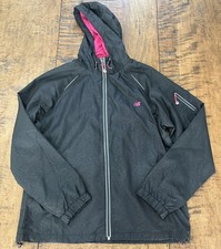 New Balance Womens Black Lightweight Windbreaker Jacket Size L