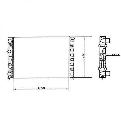 Hartsant Wasser Kühler 430x322 1.4 1.6 m für VW Golf 3 Baujahr 91-98 + VW Vento
