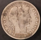 1915 D BARBER HALF DOLLAR FRESH FROM AN OLD COLLECTION-NICE! -LOT AA-5184