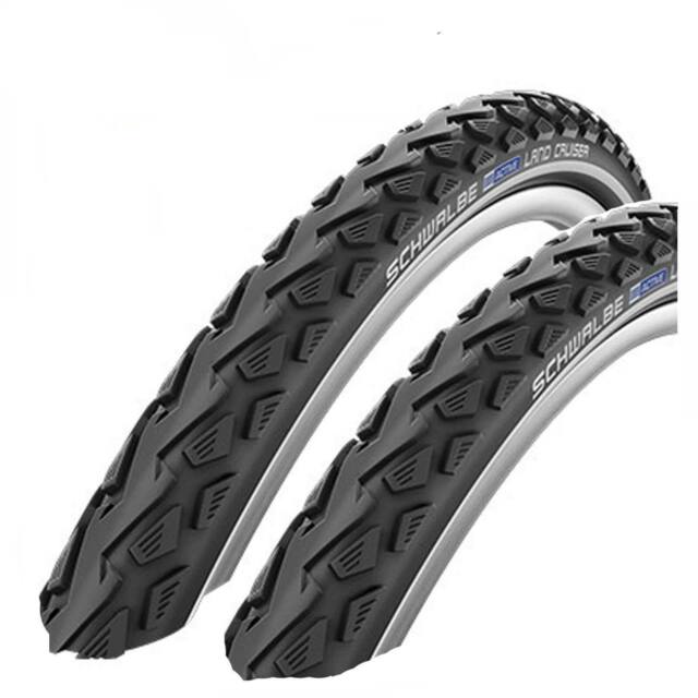 2 x Schwalbe Land Cruiser 26 x 2.0 Black MTB Cycle Tyres