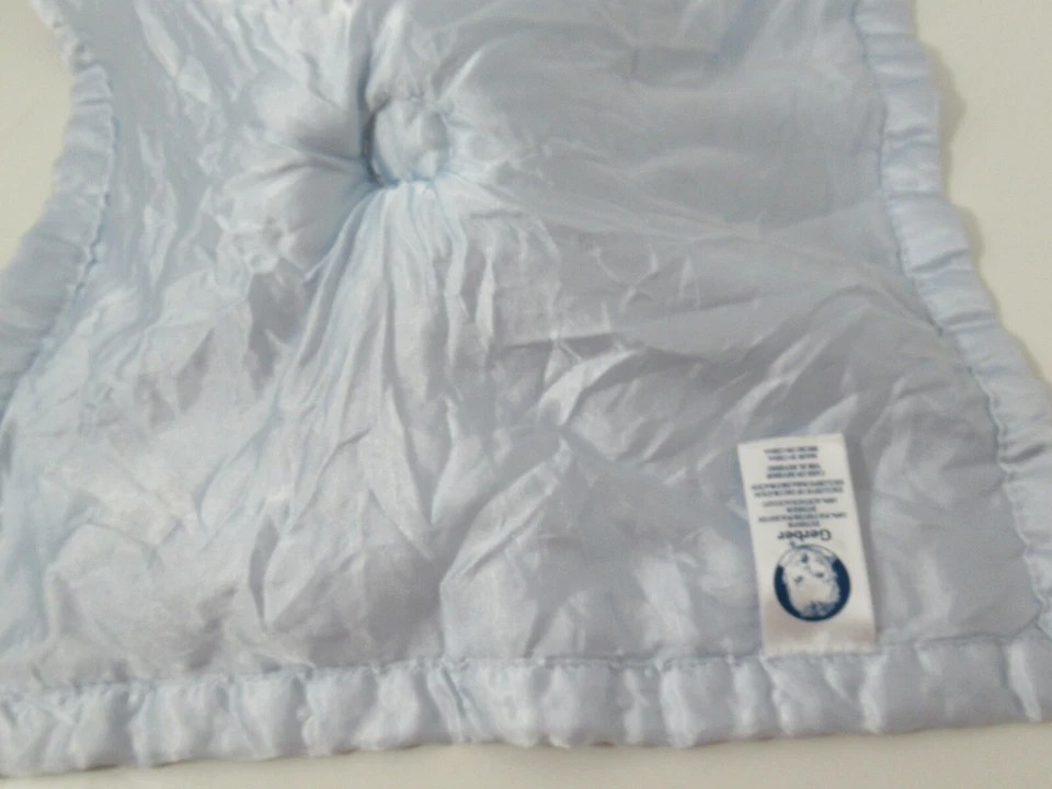 Gerber Blue Bear rojo azul camión volquete bebé manta de seguridad Lovey satinado adorno trasero Foto 3 de 4