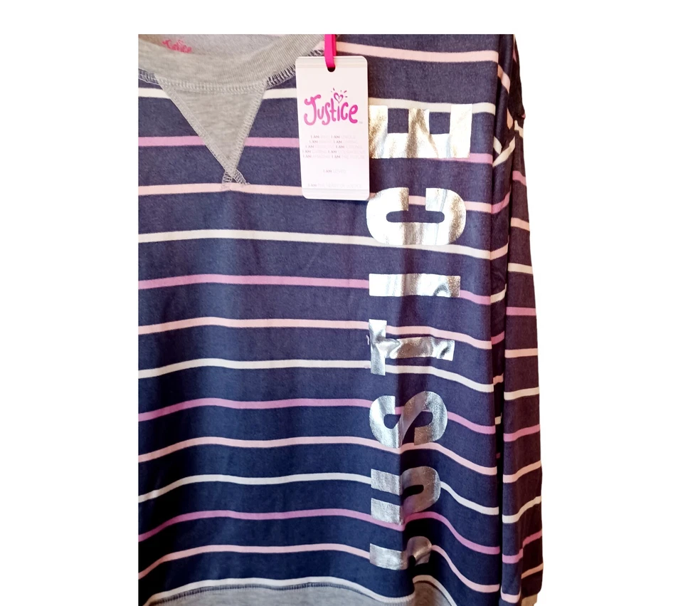 Justice Girls Juego Corto Hatchi Dormir 3 Piezas con Calcetines-12/14-Pijama-Azul-Púrpura Foto 3 de 4