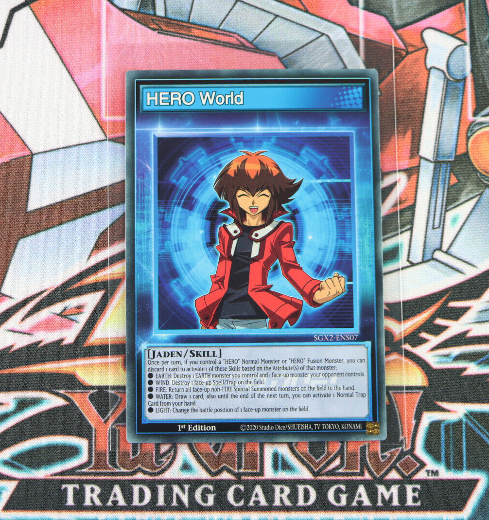 YuGiOh Skill Card HERO World SGX2-ENS07 1st Edition Common