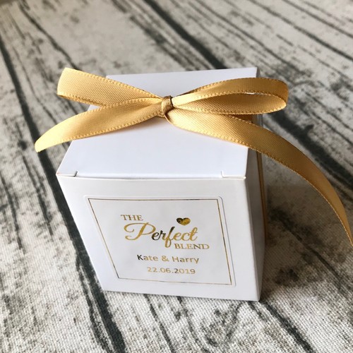 40 Wedding Personalised Favour Boxes Wedding Thank You White Gift Boxes Stickers - Picture 8 of 10