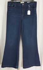 Jessica Simpson Women's True Love Trouser Wide Leg Jean Blue Size W36 L32