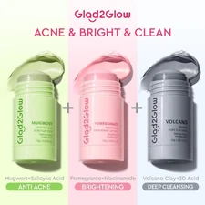 Glad2Glow Cleansing Mas kMugwort Volcano Pomegranate Niacinamide Clay Mask Stick