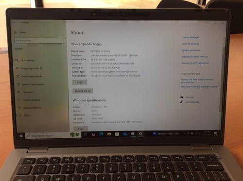 DELL Latitude 5430 12th Gen Laptop 14'' i7-1265U 32GBRAM 256GB USB-C Win10 A- - Picture 11 of 17