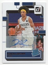 2022-23 Panini Donruss KENDALL BROWN #247 Rated Rookie Auto RC-Pacers