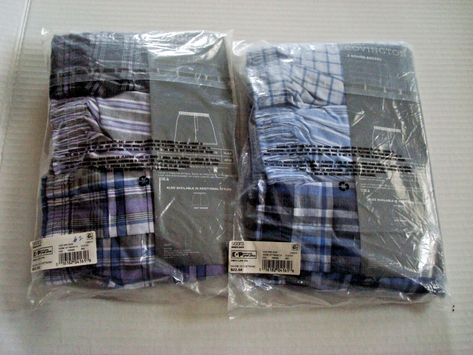 Lote de 6 calzoncillos boxer para hombre talla pequeña (28-30) Covington NUEVO Foto 2 de 2