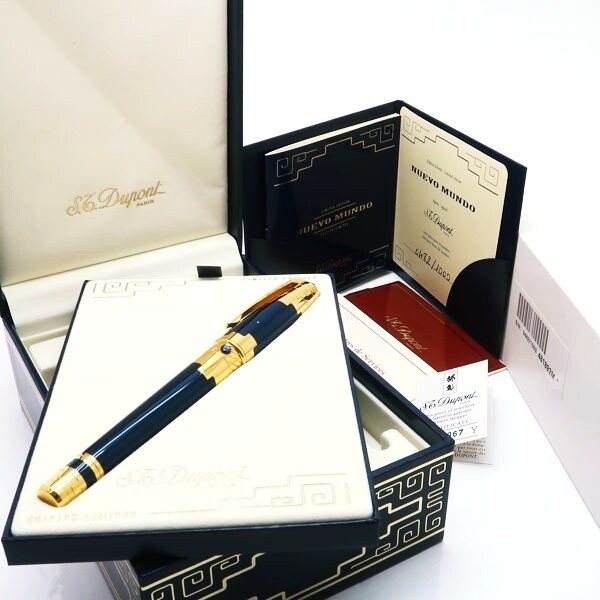 S.T.Dupont NUEVO MUNDO 481892M Blue Stone 1998 18k Fountain Pen W