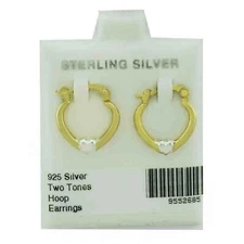 High Polished Hoop Earrings Solid .925 Sterling Silver