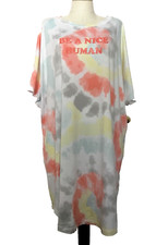 SECRET TREASURES SLEEPSHIRT ABSTRACT SCREENPRINT Knit Knee Length GOWN Sz S/M