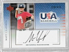 MATT LAPORTA 2005-06 USA Baseball National Team Signature Black Auto RC /475