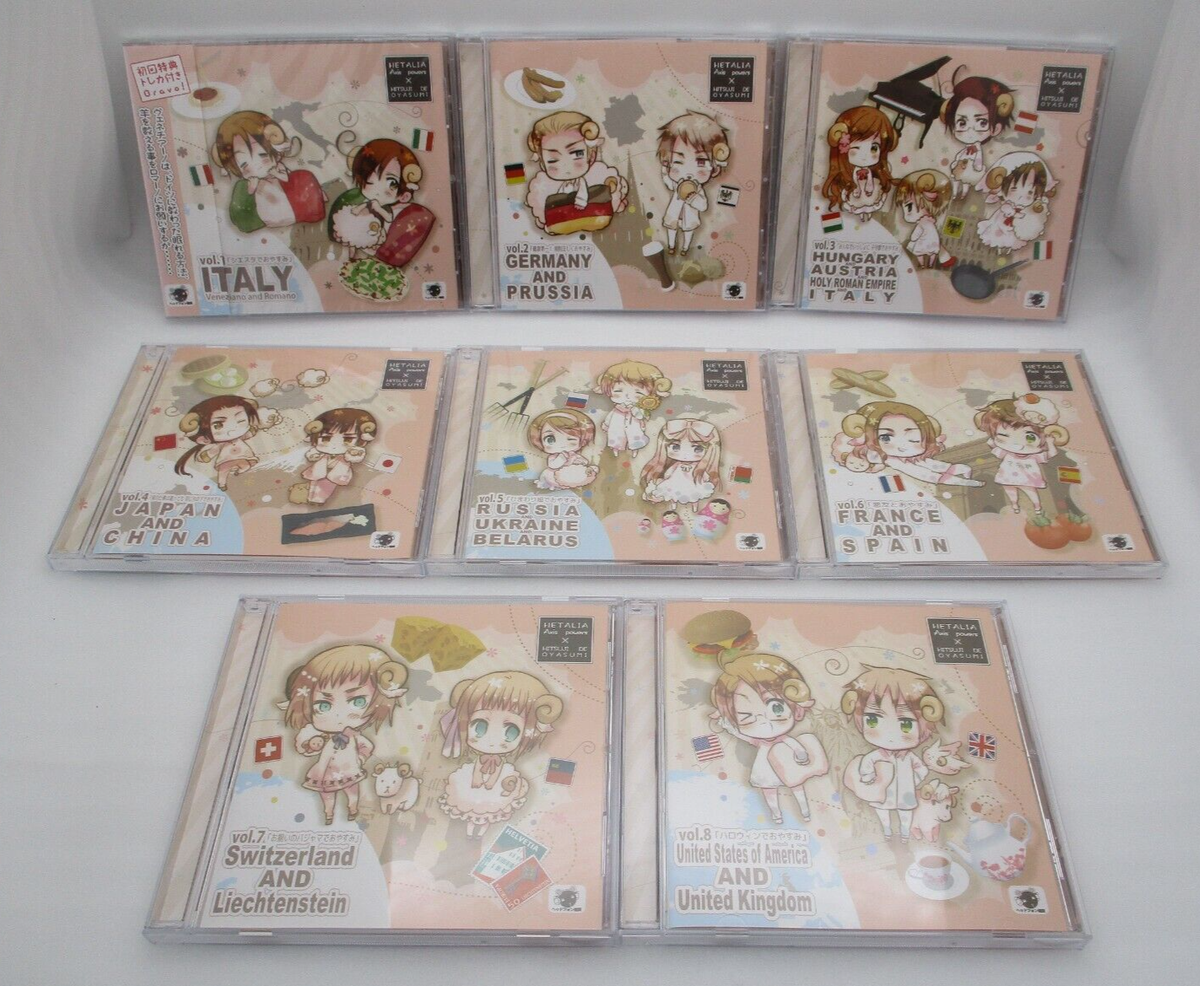 HETALIA axis powers x Hitsuji de Oyasumi Series CD Vol.1-8 8CDs w