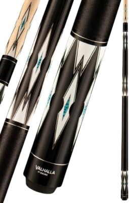 Viking Valhalla VA961 Pool Cue   Black/White 58'' 2-Piece Stick w/Warranty