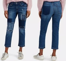 NWT Derek Lam 10 Crosby 295 Ladies Mila Slim Jeans Sz 23x 27 Patchwork