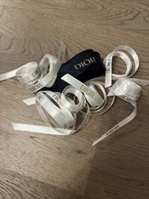 CHRISTIAN DIOR Silk Ribbons - Multiple Pieces different Sizes 8 White/1dark 