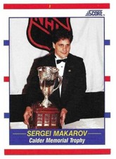 SERGEI MAKAROV 1990-91 SCORE CALDER TROPHY CARD NEAR MINT+ CONDITION