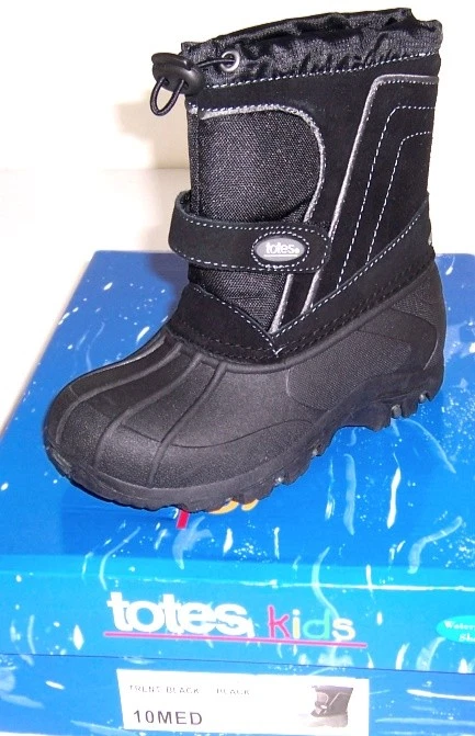 Botas de nieve de invierno impermeables Totes para niños pequeños Trent nuevas en caja talla 6 negras Foto 2 de 4