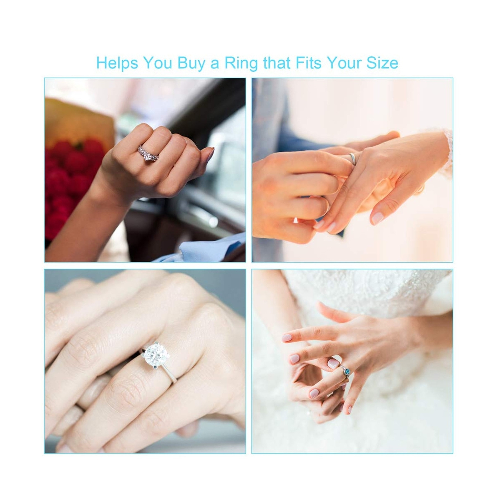 Ring Sizer Measuring Tool, 27 PCS Premium Ring Measurement Tool, US