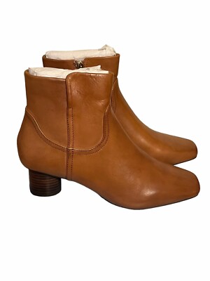 Draper James Women s Size 9 Bethany Leather Bootie in Tan Brown NEW