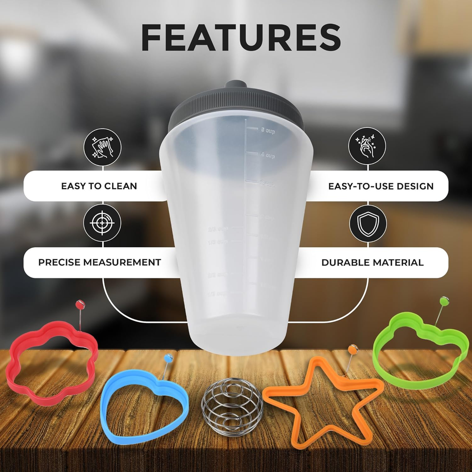 Pancake Batter Dispenser Bottle Pancake Pourer Dispenser Mixer Breakfast eBay