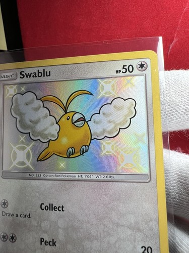 2019 Pokemon Card **Swablu** Hidden Fates Set SV42/SV94 - Shiny Holo Rare - 第 8/9 張圖片