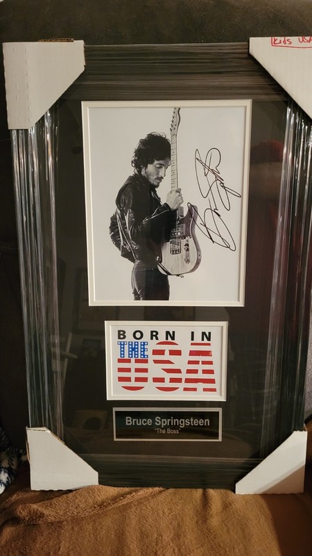 Bruce Springsteen  autographed Music Display With COA