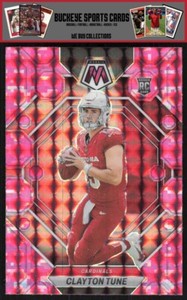 2023 Panini Mosaic Camo Pink Mosaic Clayton Tune #302 RC