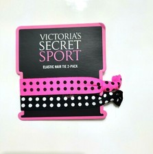 1 pack box Victorias Secret Elastic Hair Ties Scrunchie Polka Dots 2 Ties N5640